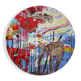 Abstract Glass Wall Art.